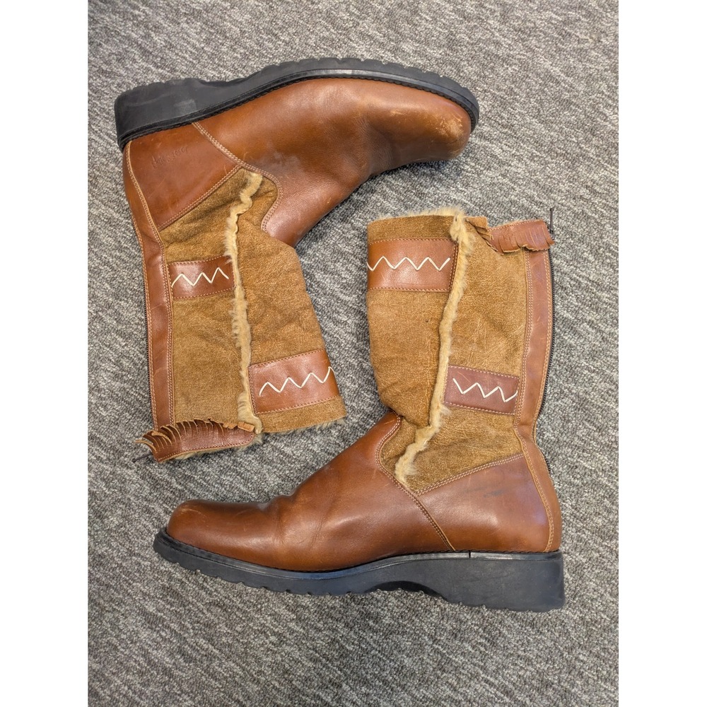 Josef Seibel Brown Leather Suede Faux Fur Trim‎ Winter Boots EU 41